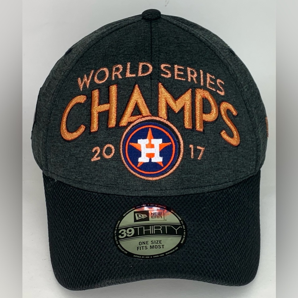 Houston Astros 2017 World Series Champions OSFM New Era 39Thirty Fitted Cap New - Picture 2 of 7